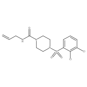 4-[(2,3-Dichlorophenyl)sulfonyl]-N-2-propen-1-yl-1-piperazinecarboxamide结构式