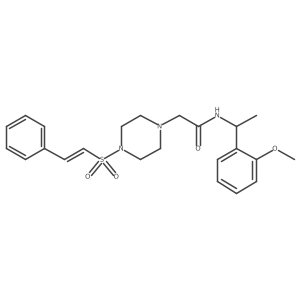 N-[1-(2-methoxyphenyl)ethyl]-2-[4-(2-phenylethenesulfonyl)piperazin-1-yl]acetamide Structure