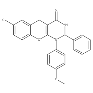 7-chloro-1-(4-methoxyphenyl)-2-phenyl-1H,2H,3H,4H,5H-chromeno[2,3-d]pyrimidine-4-thione Structure