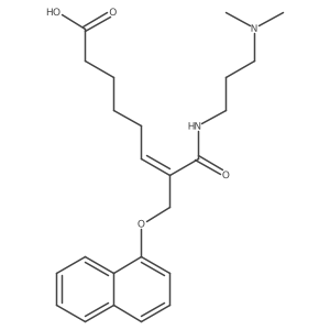8-[3-(dimethylamino)propylamino]-7-(1-naphthyloxymethyl)-8-oxo-oct-6-enoic acid结构式