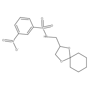 N-(1,4-dioxaspiro[4.5]decan-2-ylmethyl)-3-nitrobenzenesulfonamide Structure