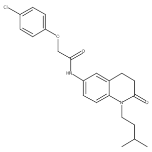 2-(4-chlorophenoxy)-N-(1-isopentyl-2-oxo-1,2,3,4-tetrahydroquinolin-6-yl)acetamide Structure