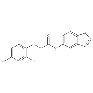 N-(benzo[d]thiazol-5-yl)-2-(2,4-dichlorophenoxy)acetamide结构式
