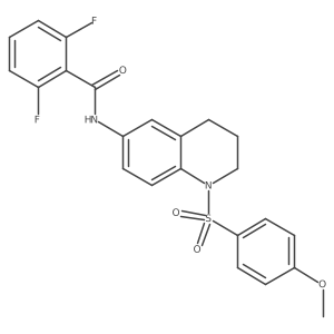 2,6-difluoro-N-[1-(4-methoxybenzenesulfonyl)-1,2,3,4-tetrahydroquinolin-6-yl]benzamide结构式