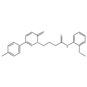 4-[3-(4-methylphenyl)-6-oxo-1,6-dihydropyridazin-1-yl]-N-[2-(methylsulfanyl)phenyl]butanamide结构式