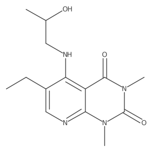 6-ethyl-5-((2-hydroxypropyl)amino)-1,3-dimethylpyrido[2,3-d]pyrimidine-2,4(1H,3H)-dione结构式