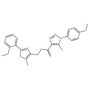 (2-(2-methoxyphenyl)-5-methyloxazol-4-yl)methyl 1-(4-methoxyphenyl)-5-methyl-1H-1,2,3-triazole-4-carboxylate Structure