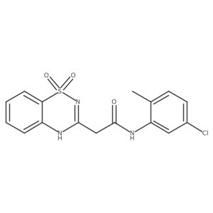 N-(5-chloro-2-methylphenyl)-2-(1,1-dioxido-2H-benzo[e][1,2,4]thiadiazin-3-yl)acetamide结构式
