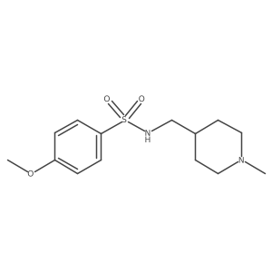 4-methoxy-N-((1-methylpiperidin-4-yl)methyl)benzenesulfonamide结构式