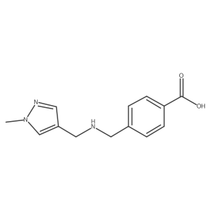 4-({[(1-methyl-1H-pyrazol-4-yl)methyl]amino}methyl)benzoic acid结构式