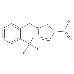 3-Nitro-1-{[2-(trifluoromethyl)phenyl]methyl}-1H-pyrazole结构式