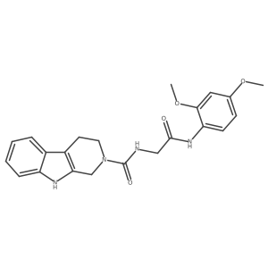 N-{2-[(2,4-dimethoxyphenyl)amino]-2-oxoethyl}-1,3,4,9-tetrahydro-2H-beta-carboline-2-carboxamide Structure