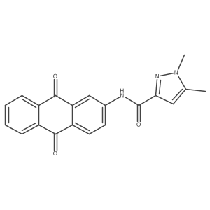 N-(9,10-dioxo-9,10-dihydroanthracen-2-yl)-1,5-dimethyl-1H-pyrazole-3-carboxamide Structure
