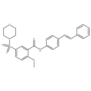 Benzamide, 2-methoxy-5-(4-morpholinylsulfonyl)-N-[4-(2-phenyldiazenyl)phenyl]-结构式