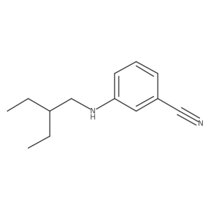 3-[(2-Ethylbutyl)amino]benzonitrile Structure