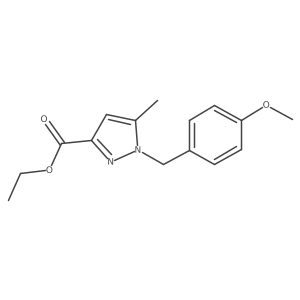 Ethyl 1-(4-methoxybenzyl)-5-methyl-1H-pyrazole-3-carboxylate结构式