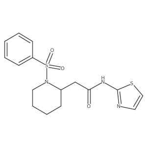 2-(1-(phenylsulfonyl)piperidin-2-yl)-N-(thiazol-2-yl)acetamide Structure
