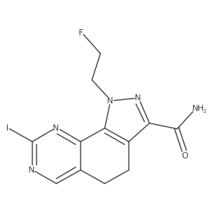 1-(2-Fluoroethyl)-8-iodo-4,5-dihydropyrazolo[4,3-h]quinazoline-3-carboxamide结构式