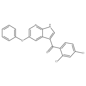 (2,4-dichloro-phenyl)-(5-phenoxy-1H-pyrrolo[2,3-b]pyridin-3-yl)-methanone Structure