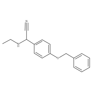 I+/--(Ethylamino)-4-(phenylmethoxy)benzeneacetonitrile Structure