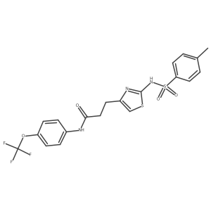 3-[2-(4-methylbenzenesulfonamido)-1,3-thiazol-4-yl]-N-[4-(trifluoromethoxy)phenyl]propanamide Structure