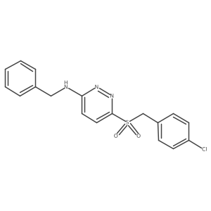 N-benzyl-6-[(4-chlorophenyl)methanesulfonyl]pyridazin-3-amine结构式