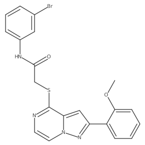 N-(3-bromophenyl)-2-{[2-(2-methoxyphenyl)pyrazolo[1,5-a]pyrazin-4-yl]sulfanyl}acetamide Structure