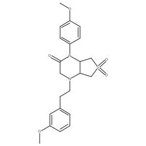 4-(3-methoxyphenethyl)-1-(4-methoxyphenyl)hexahydrothieno[3,4-b]pyrazin-2(1H)-one 6,6-dioxide Structure