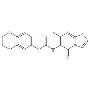 1-(2,3-dihydrobenzo[b][1,4]dioxin-6-yl)-3-(7-methyl-5-oxo-5H-thiazolo[3,2-a]pyrimidin-6-yl)urea Structure
