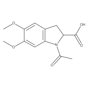 1-acetyl-5,6-dimethoxy-2,3-dihydro-1H-indole-2-carboxylic acid结构式