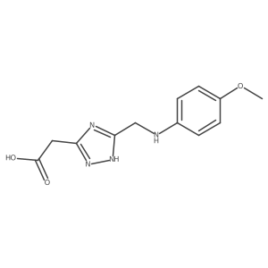 (5-{[(4-methoxyphenyl)amino]methyl}-4H-1,2,4-triazol-3-yl)acetic acid Structure