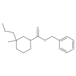 Phenylmethyl 3-(methoxymethyl)-3-methyl-1-piperidinecarboxylate结构式