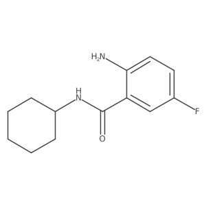 2-amino-N-cyclohexyl-5-fluorobenzamide结构式