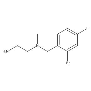 N1-[(2-Bromo-4-fluorophenyl)methyl]-N1-methyl-1,2-ethanediamine结构式