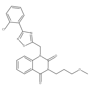 1-((3-(2-chlorophenyl)-1,2,4-oxadiazol-5-yl)methyl)-3-(3-methoxypropyl)quinazoline-2,4(1H,3H)-dione Structure