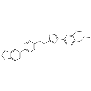 3-(2H-1,3-benzodioxol-5-yl)-6-({[3-(4-ethoxy-3-methoxyphenyl)-1,2,4-oxadiazol-5-yl]methyl}sulfanyl)pyridazine Structure