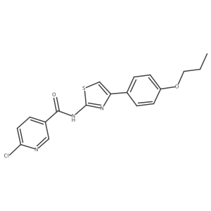 6-chloro-N-[4-(4-propoxyphenyl)-1,3-thiazol-2-yl]pyridine-3-carboxamide Structure