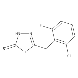 5-[(2-Chloro-6-fluorophenyl)methyl]-1,3,4-oxadiazole-2-thiol结构式