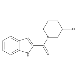 1-(1H-indole-2-carbonyl)piperidin-3-ol结构式