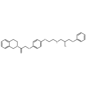 1-(3,4-dihydro-1H-isoquinolin-2-yl)-2-[4-[2-[(2-hydroxy-3-phenoxypropyl)amino]ethoxy]phenoxy]ethanone Structure