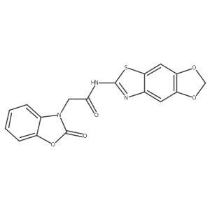 N-([1,3]dioxolo[4',5':4,5]benzo[1,2-d]thiazol-6-yl)-2-(2-oxobenzo[d]oxazol-3(2H)-yl)acetamide Structure