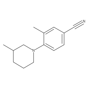 3-Methyl-4-(3-methylpiperidin-1-yl)benzonitrile Structure