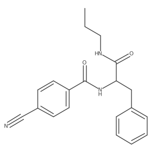 I+/--[(4-Cyanobenzoyl)amino]-N-propylbenzenepropanamide Structure