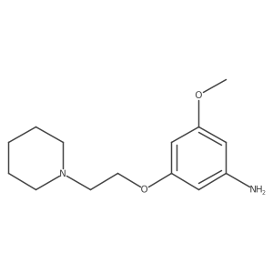 3-Methoxy-5-(2-(piperidin-1-yl)ethoxy)benzenamine结构式