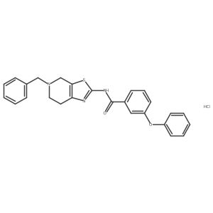 N-(5-benzyl-4,5,6,7-tetrahydrothiazolo[5,4-c]pyridin-2-yl)-3-phenoxybenzamide hydrochloride Structure