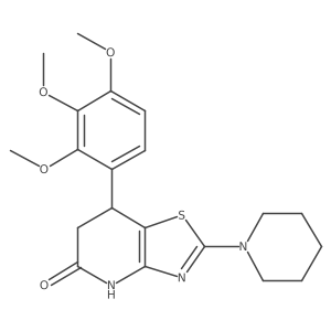 2-(Piperidin-1-yl)-7-(2,3,4-trimethoxyphenyl)-6,7-dihydro[1,3]thiazolo[4,5-b]pyridin-5-ol结构式