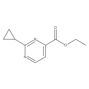 2-Cyclopropyl-pyrimidine-4-carboxylic acid ethyl ester结构式
