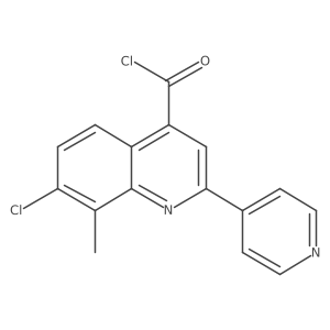 7-Chloro-8-methyl-2-pyridin-4-ylquinoline-4-carbonyl chloride hydrochloride Structure