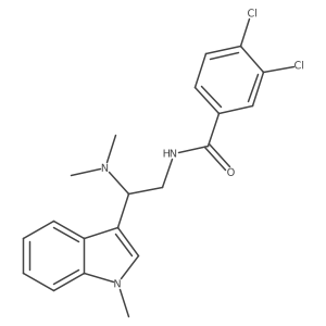 3,4-dichloro-N-(2-(dimethylamino)-2-(1-methyl-1H-indol-3-yl)ethyl)benzamide结构式