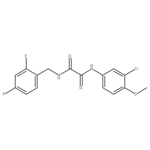 N1-(3-chloro-4-methoxyphenyl)-N2-(2,4-difluorobenzyl)oxalamide结构式